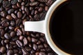 Coffeebean white cup Royalty Free Stock Photo