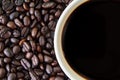 Coffeebean white cup Royalty Free Stock Photo