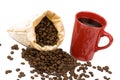 Coffeebeans cup2 Royalty Free Stock Photo