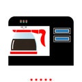 Coffeemaker coffee machine icon . Flat style Royalty Free Stock Photo