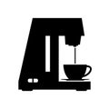 Coffeemaker icon. Coffee machine vector illustration isolated on white background. Barista equipment linear logo. Vector Royalty Free Stock Photo