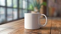Coffemug with copy space on table empty mock up design Royalty Free Stock Photo