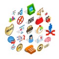 Coffers icons set, simple style Royalty Free Stock Photo