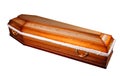 Coffin casket with brass handles