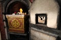 Coffin in crematory Thai funeral