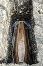 Coffin in the ground