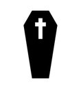 coffin halloween icon isolated on white background