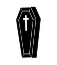 Coffin halloween icon isolated on white background