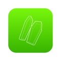 Coffin icon green vector