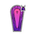 Coffin Icon isolated on background.