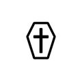 Coffin icon isolated vector on white