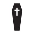 Coffin icon simple silhouette flat style vector illustration Royalty Free Stock Photo