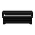 Coffin icon, simple style