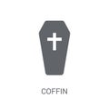 Coffin icon. Trendy Coffin logo concept on white background from Royalty Free Stock Photo