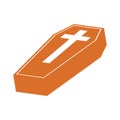 A coffin illustration.. Vector illustration decorative background design
