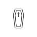 Coffin line icon