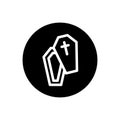 Coffin line icon, vector illustration