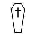 Coffin line style icon vector design