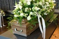 Coffin in morgue Royalty Free Stock Photo