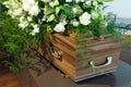 Coffin in morgue Royalty Free Stock Photo