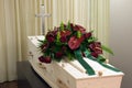 Coffin in morgue Royalty Free Stock Photo