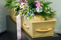 Coffin in morgue Royalty Free Stock Photo