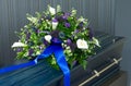 Coffin in morgue Royalty Free Stock Photo