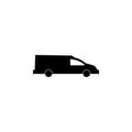 Coffin transport. Hearse car icon