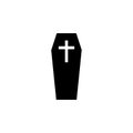 Coffin vector icon