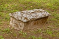 Coffin of white stone Royalty Free Stock Photo