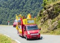 Cofidis Caravan in Pyrenees Mountains - Tour de France 2015