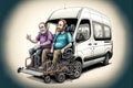 Cofort service transportation of disabled persons wheelchair van