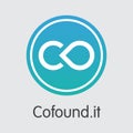 Cofoundit Blockchain Cryptocurrency. Vector CFI Logo. Royalty Free Stock Photo