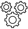 Cog, cogwheel Isolated Vector Icon can be easily modified or edit Royalty Free Stock Photo