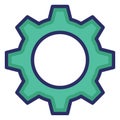 Cog, cogwheel isolated Vector Icon which can easily modify or edit