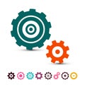 Cog Gear Icons Set. Vector Cogs, Gears Symbols. Royalty Free Stock Photo