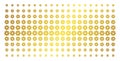 Cog Golden Halftone Pattern Royalty Free Stock Photo
