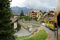 Cog Railway coach descending from Wengen