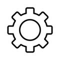 Cog Vector icon which can easily modify or edit Royalty Free Stock Photo