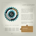 Cog wheel circle flat diagram for infographic.