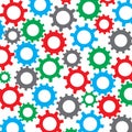 Cog wheel seamless color pattern Royalty Free Stock Photo