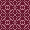 Cog Wheel seamless vector red pattern Royalty Free Stock Photo