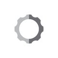 Cog wheel simple shadow icon vector