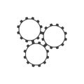 Cog whells circle linked symbol vector Royalty Free Stock Photo