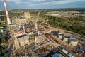 Cogeneration Power Plant Construction Area in Vilnius, Lithuania Royalty Free Stock Photo