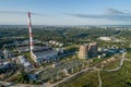 Cogeneration Power Plant Construction Area in Vilnius, Lithuania Royalty Free Stock Photo