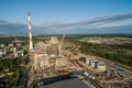 Cogeneration Power Plant Construction Area in Vilnius, Lithuania Royalty Free Stock Photo