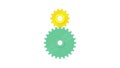 Cogged gears icon animation