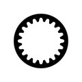 Cogged wheel with internal gearing