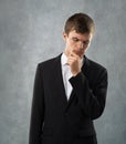 Cogitative and thinking man Royalty Free Stock Photo